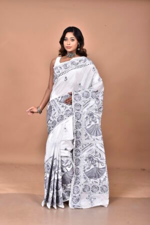 Art Silk Kantha Stitch doll design with Blouse piece