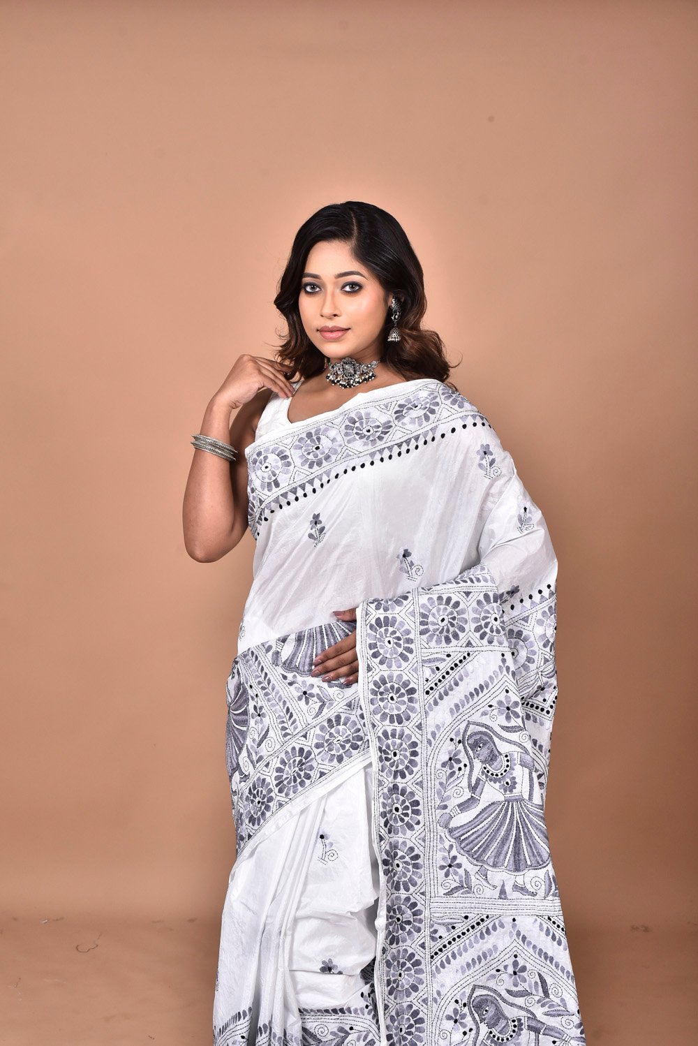 Art Silk Kantha Stitch doll design with Blouse piece - Image 3