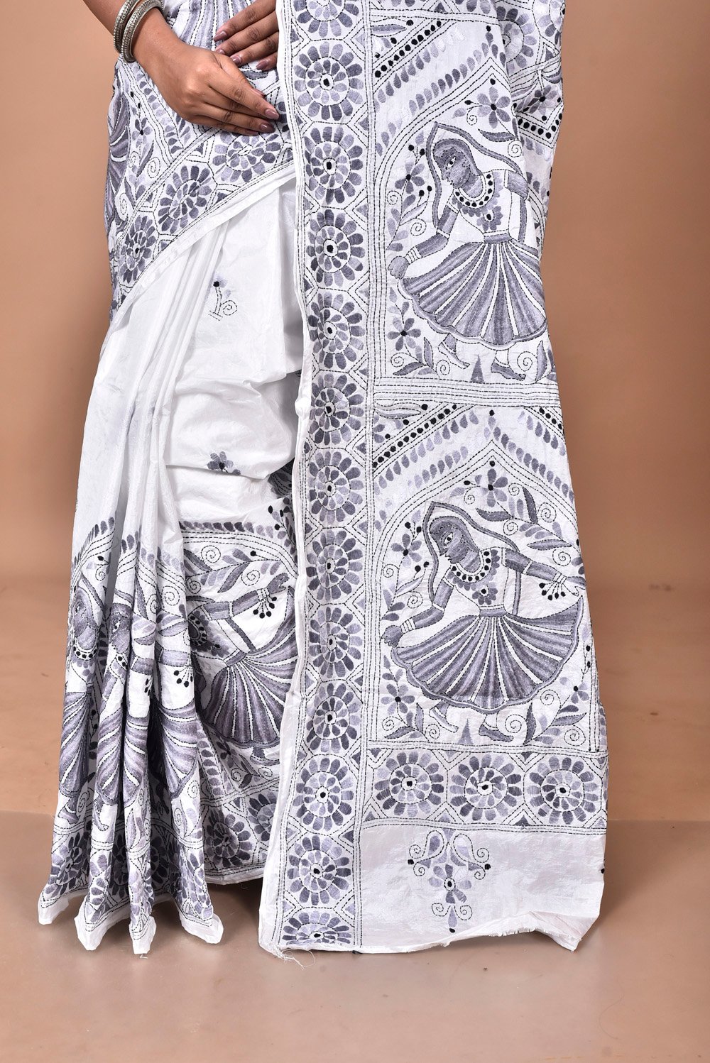 Art Silk Kantha Stitch doll design with Blouse piece - Image 4