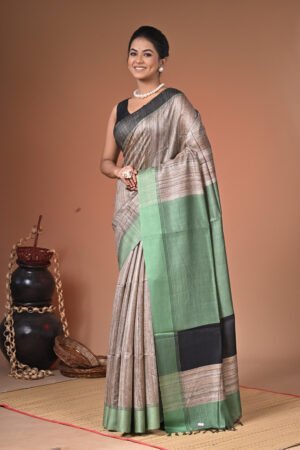 Ketia Tussar Saree with Blouse Piece