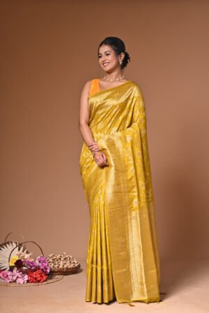 Dola silk with Blouse piece soft jori work saree