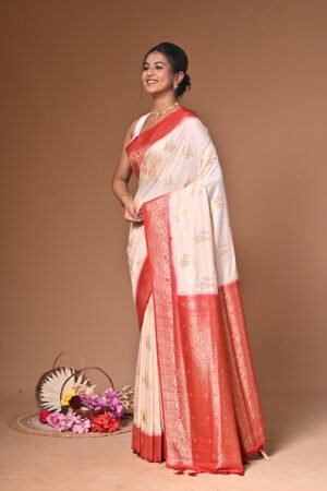 Dola silk with Blouse piece soft light weight saree